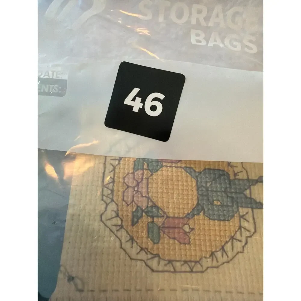 Vintage Quick & Easy Cross Stitch Kit Girl Bonnet Mini Wall Hanging Complete
